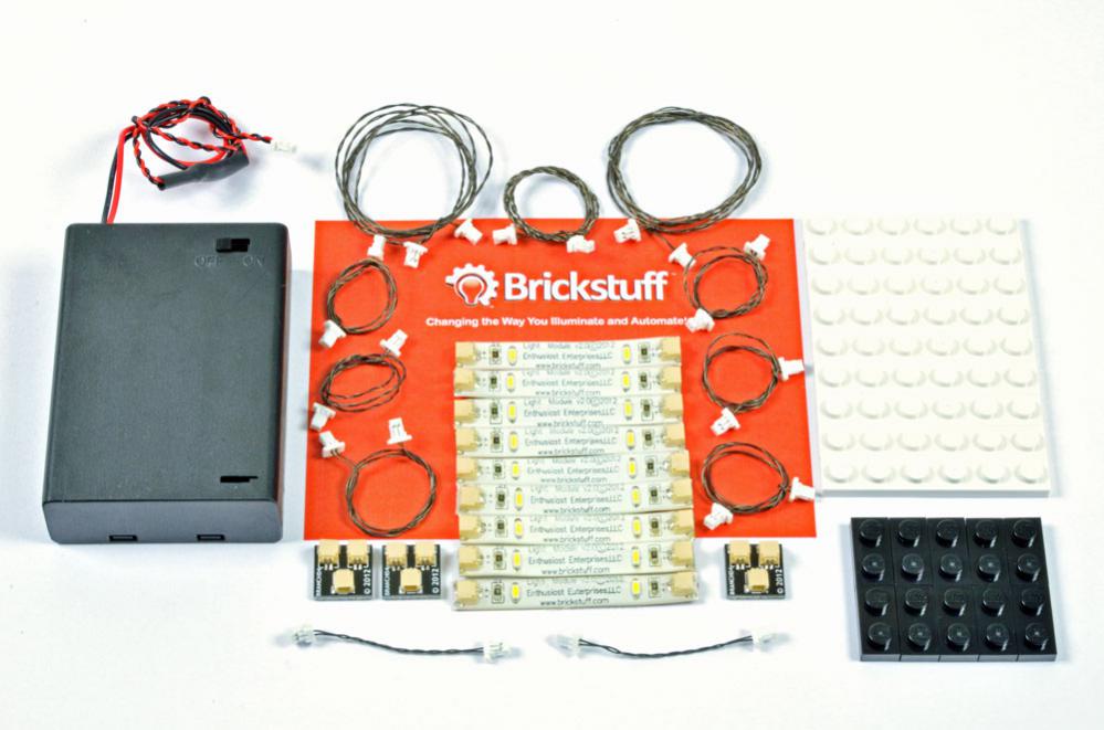 02 Placa de luz LED de pico brickstuff Kit de Arranque para modelos de Lego árbol 