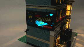 Animated gif showing the Brickstuff LEGO Space billboard lit up and in motion.