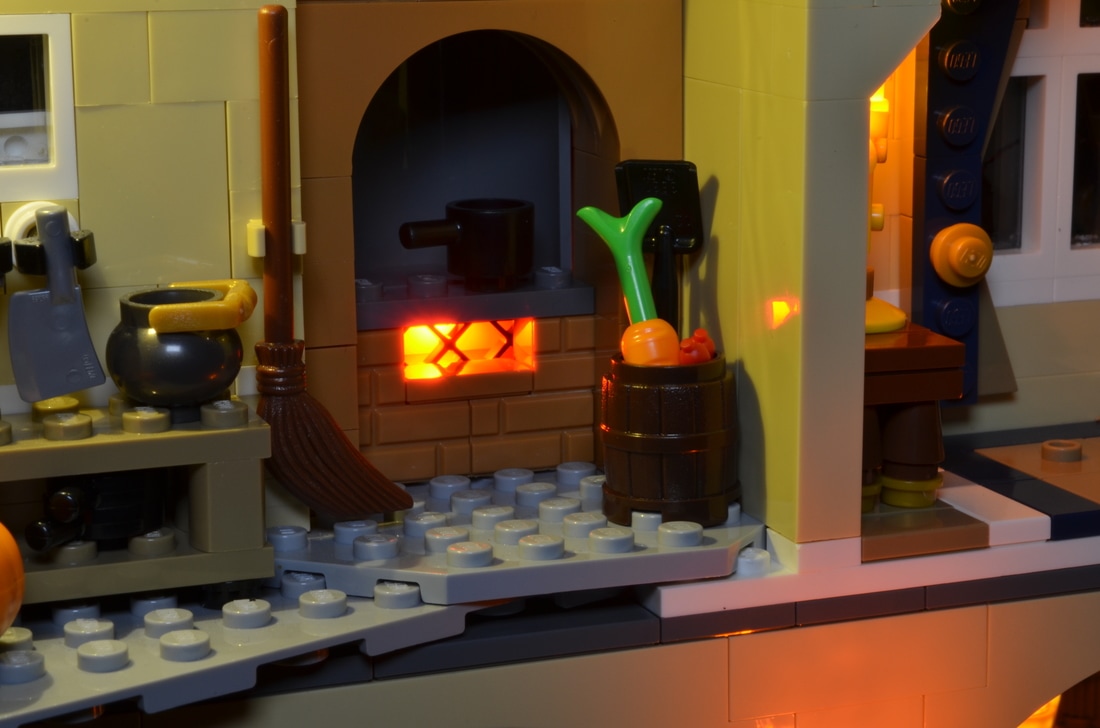Brickstuff allumé Torche Lumière DEL flamme pour lego castle ensembles etc